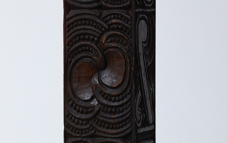 Pair of Carved Pou, Late 19th Century.